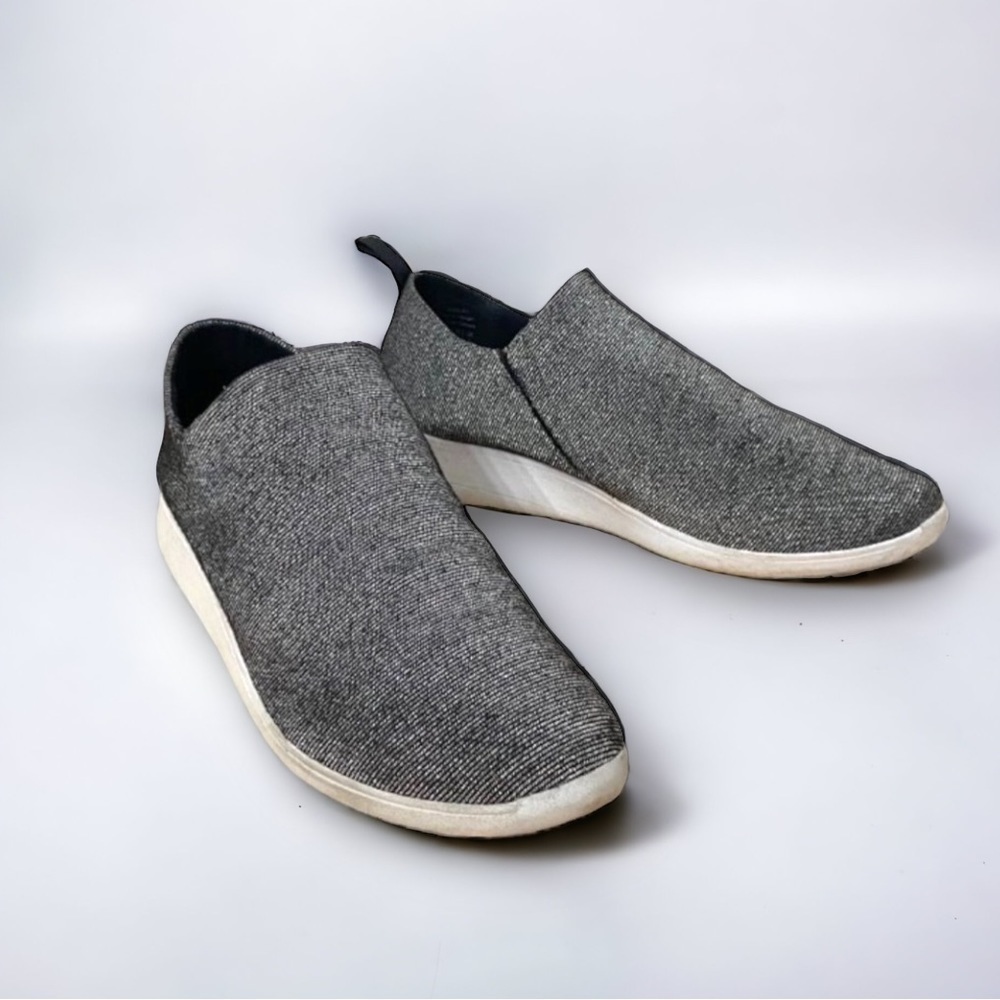 Com + Sens Silver Metallic Slip On Sock Like Comf… - image 1